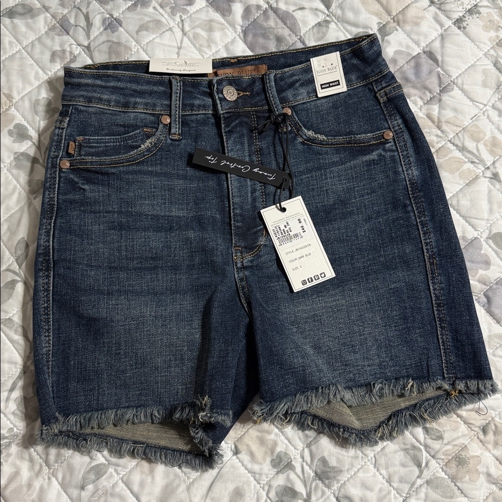 Judy Blue Dark Blue Denim Shorts S